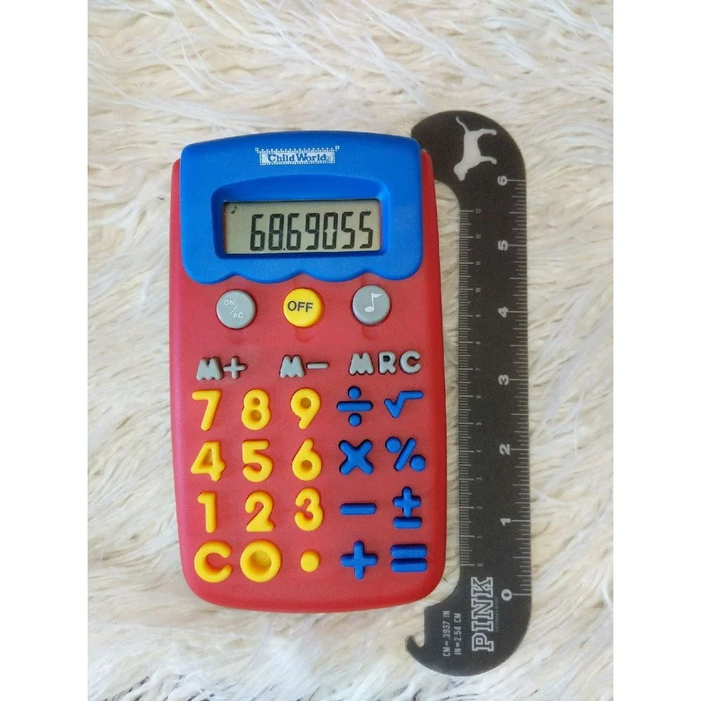 First Calculator Child World vintage1990s works! good cond. batteries not includ